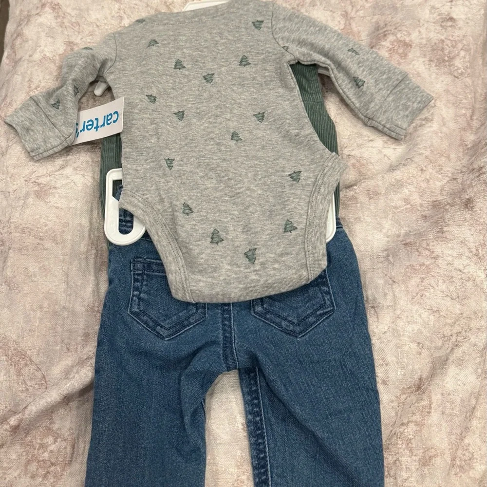 Carter's Green Corduroy Vest with Front Zip